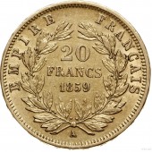 Francja 20 Franków, Napoleon 